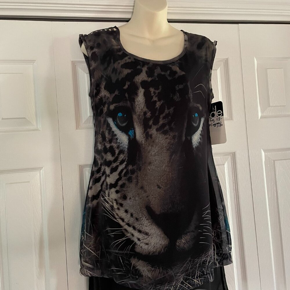 Black Tiger Print Tunic Dress Animal Print – Jane and John - Picture 4 of 11